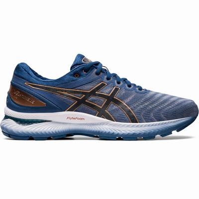 Asics Gel-Nimbus 22 - Miesten Juoksukengät - Harmaat/Syvä Harmaat